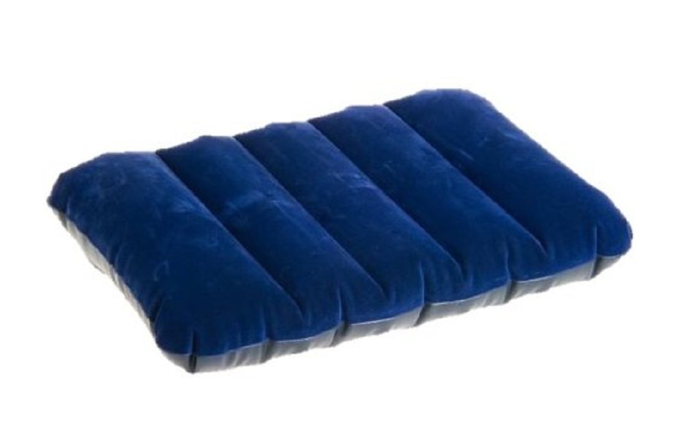 トラベル ピロー エアー 枕 エアー クッション アウトドア キャンプ 旅行用 携帯 枕 （ネイビー） シューズ収納袋セット