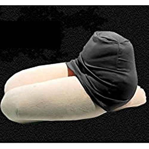 【 面白 ネタ 】 ミニ スカート ひざ 枕 クッション 優しい 肌触り 高 品質 ストレス 解消 安心 癒し 安眠 快眠 MI-HIZAMA (ブラック)